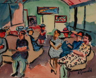 Samuel Grunvald - Three works: Harlem River Drive, The Subway, Horse &amp; Buggy 59th Street