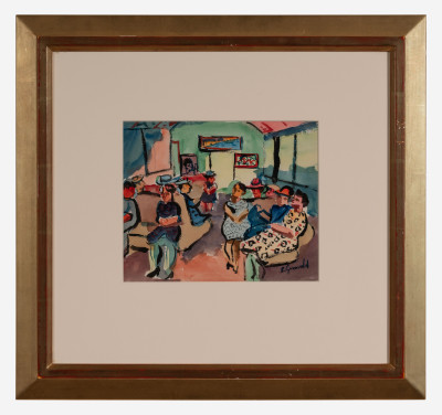 Samuel Grunvald - Three works: Harlem River Drive, The Subway, Horse &amp; Buggy 59th Street