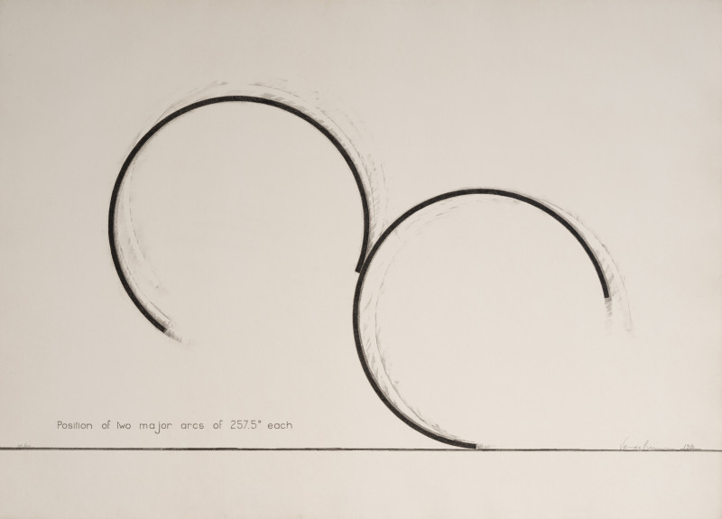 Bernar Venet - Position of two major arcs of 257.5 degrees each