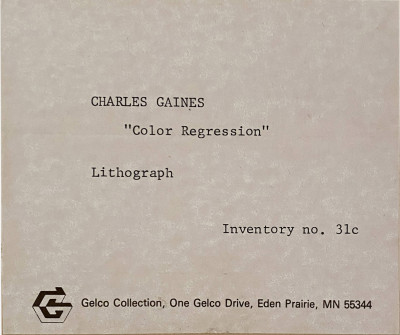 Charles Gaines - Color Regression 1, 2, 3