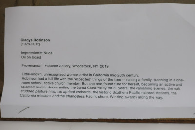 Gladys Robinson - Impressionist Nude O/B