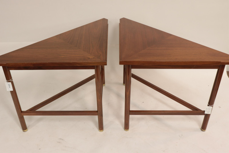 Pair Edward Wormley for Dunbar Triangular Tables