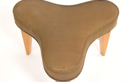 Mid Century Beechwood Triangular Bench