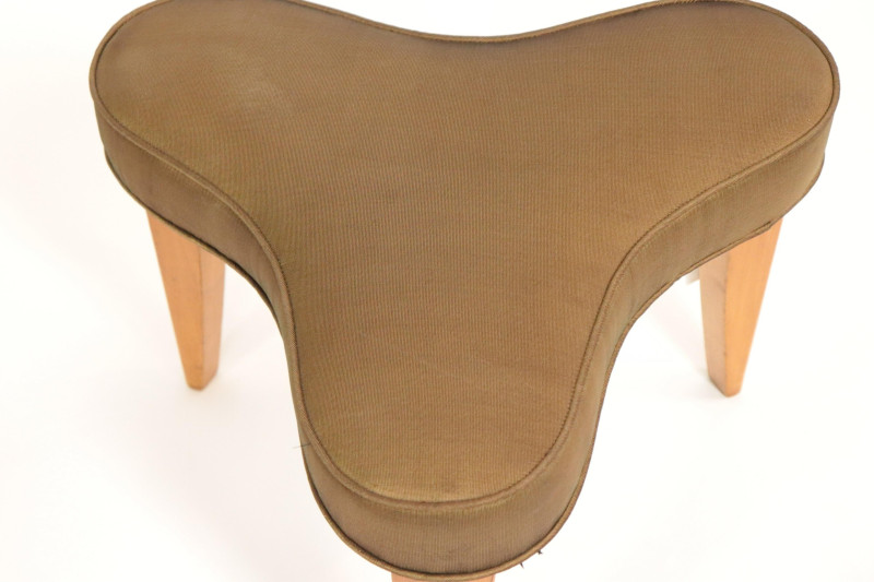 Mid Century Beechwood Triangular Bench