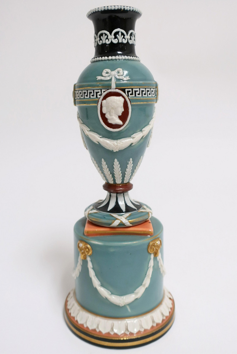 Wedgwood 5-Color Glazed Small Vase on Socle