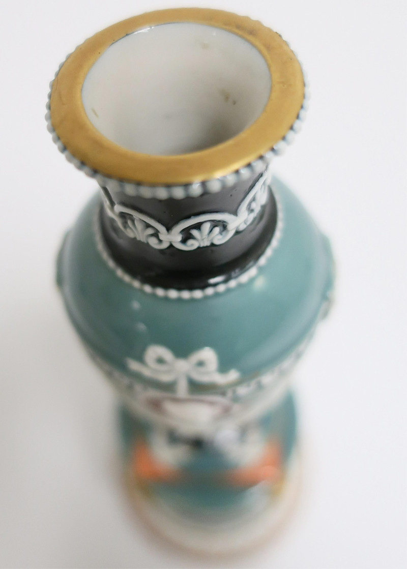 Wedgwood 5-Color Glazed Small Vase on Socle