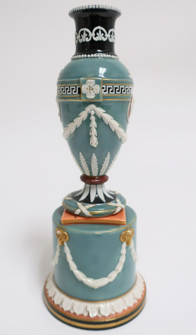 Wedgwood 5-Color Glazed Small Vase on Socle