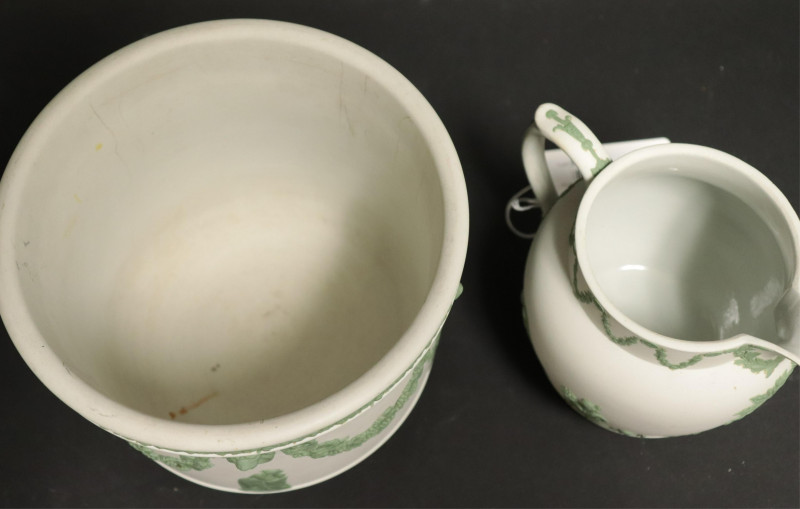 Wedgwood Jasper Dip Cache Pot &amp; Pitcher