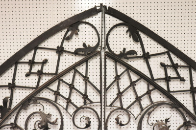 French 19th C. Wrought Iron Overdoor