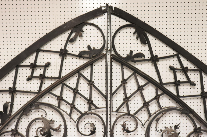 French 19th C. Wrought Iron Overdoor