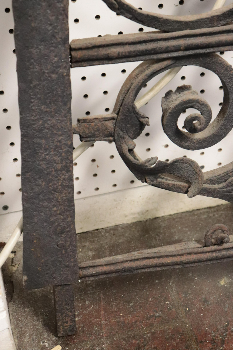 French 19th C. Wrought Iron Overdoor