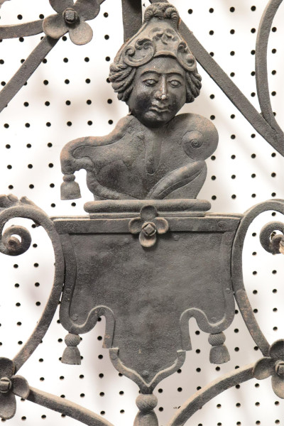 French 19th C. Wrought Iron Overdoor