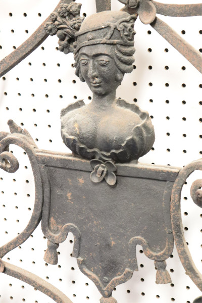 French 19th C. Wrought Iron Overdoor