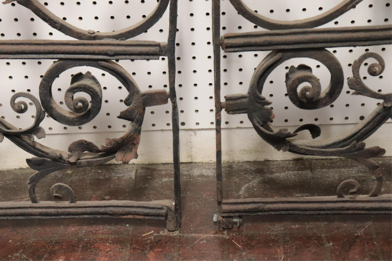 French 19th C. Wrought Iron Overdoor