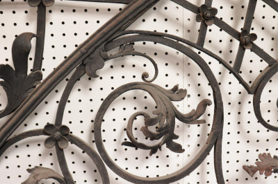 French 19th C. Wrought Iron Overdoor