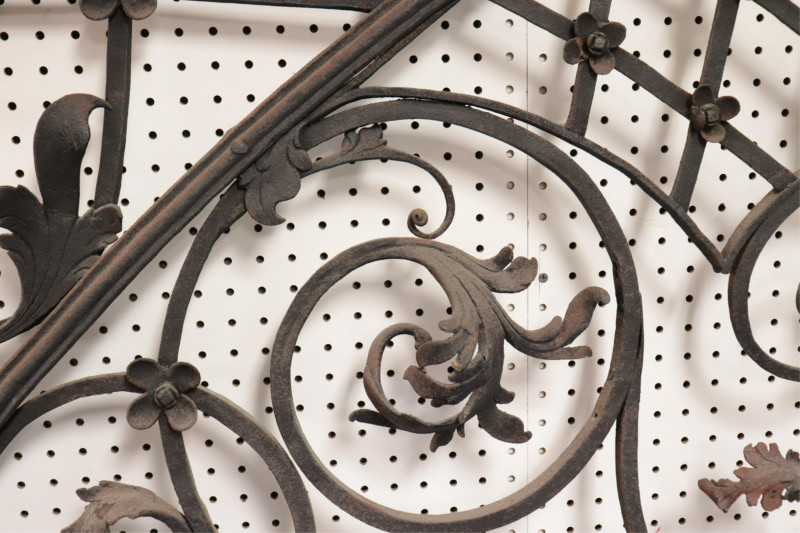 French 19th C. Wrought Iron Overdoor