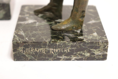 Maurice Giraud-Riviere, 4 Bronze Equestrian Figure