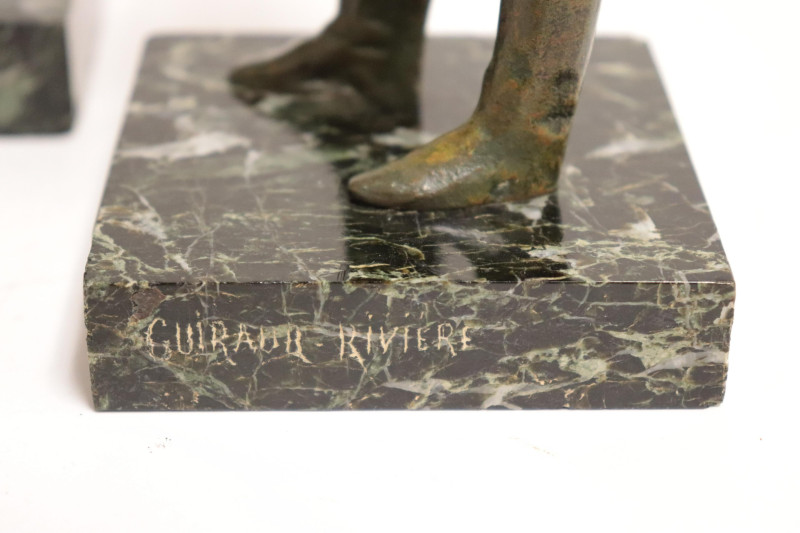 Maurice Giraud-Riviere, 4 Bronze Equestrian Figure