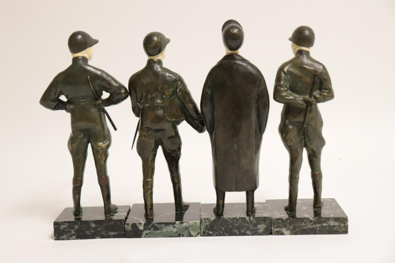 Maurice Giraud-Riviere, 4 Bronze Equestrian Figure