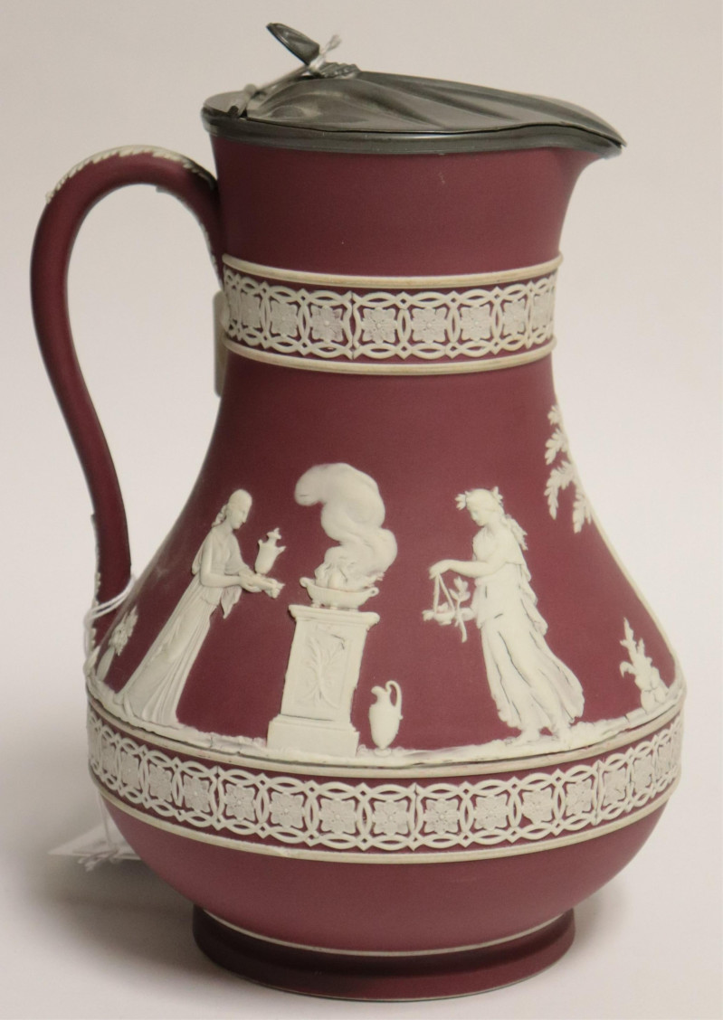 Wedgwood Crimson Jasper Dip Etruscan Jug