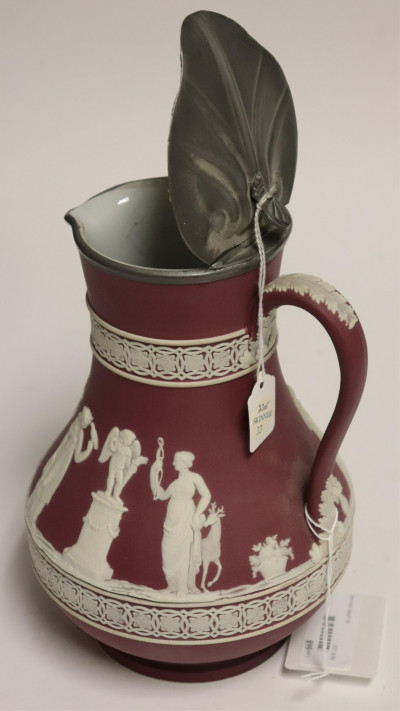 Wedgwood Crimson Jasper Dip Etruscan Jug