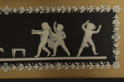 Wedgwood Tri-color Plaque &quot;Blindman&apos;s Bluff&quot;