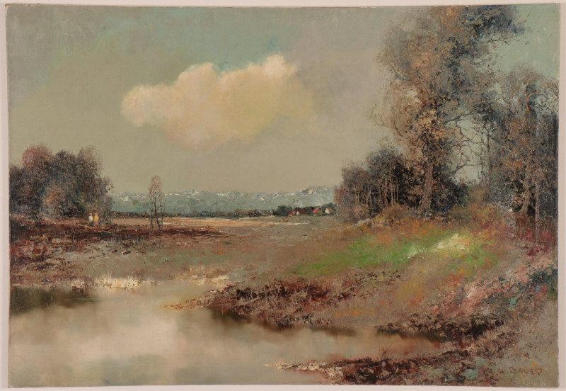 Willi Bauer - Landscape with Pond