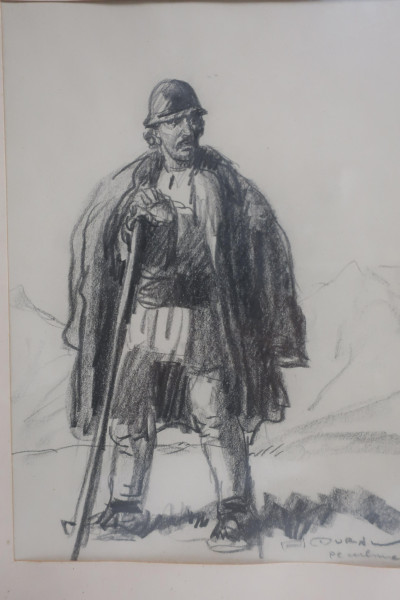 Ari Murnu, 1881-1971, 2 Drawings in Charcoal