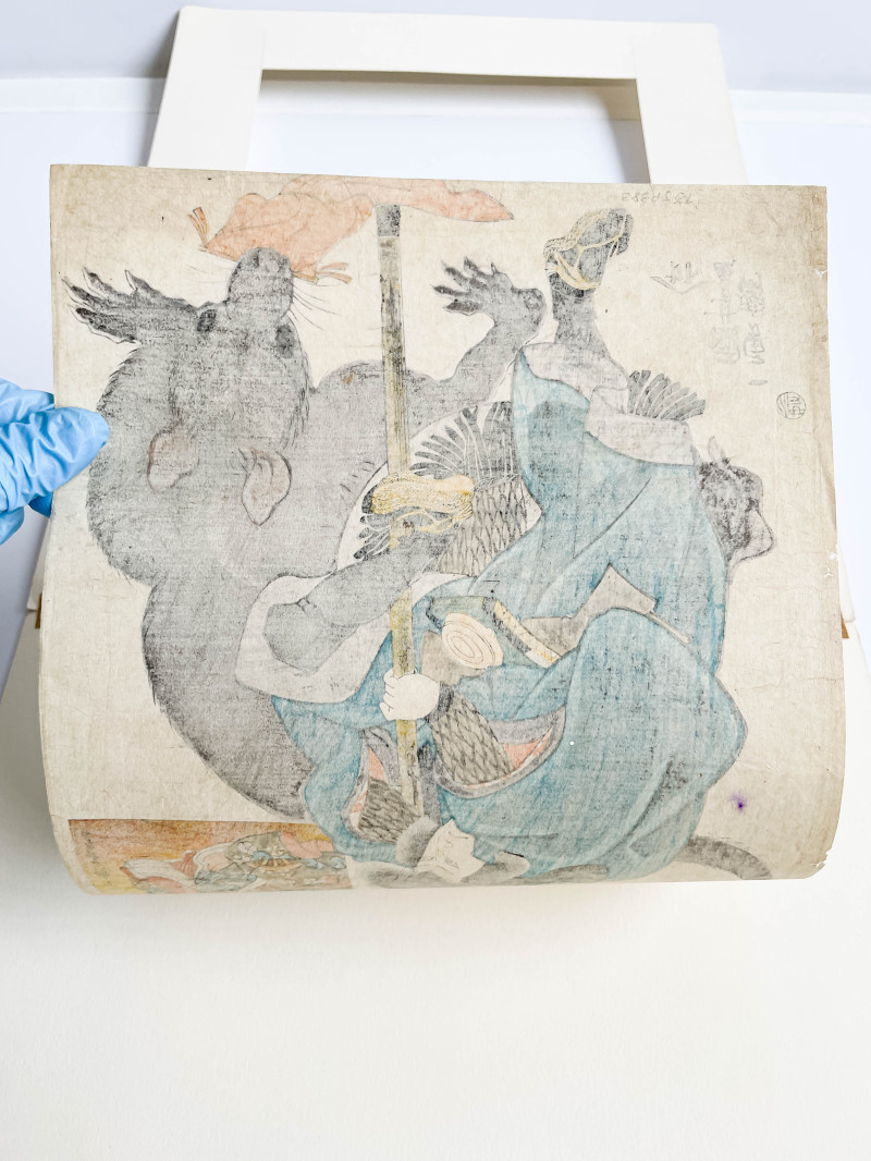 Utagawa Kuniyoshi - Yoshitaka and the Giant Rat