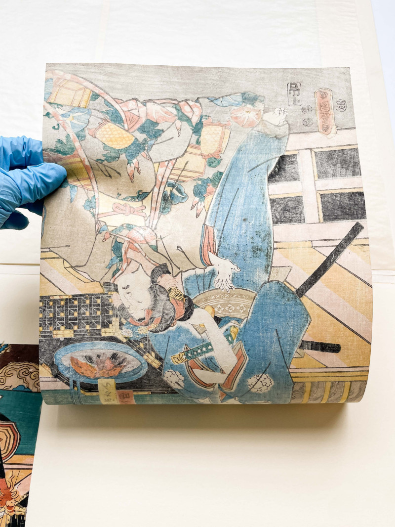 Utagawa Kunisada - Theater Scene, Triptych