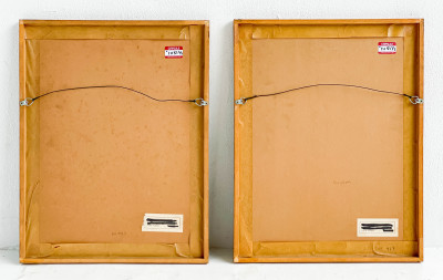 Utagawa Kuniyoshi - Two Portraits of a Samurai and Geisha