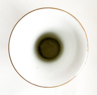 Chinese Enamel Decorated Porcelain Gu Vase with Erotic Imagery