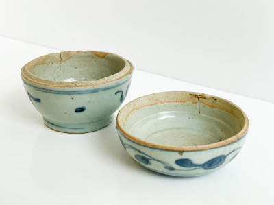 Chinese Underglaze Blue Decorated Small Ceramic Box and Cover