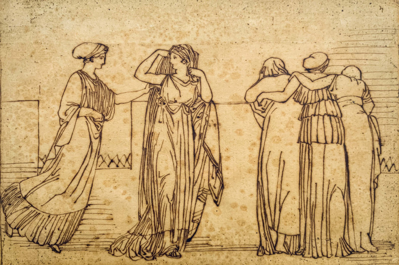 after John Flaxman, R.A. - Venus Disguised Inviting Helen to the Chamber of Paris