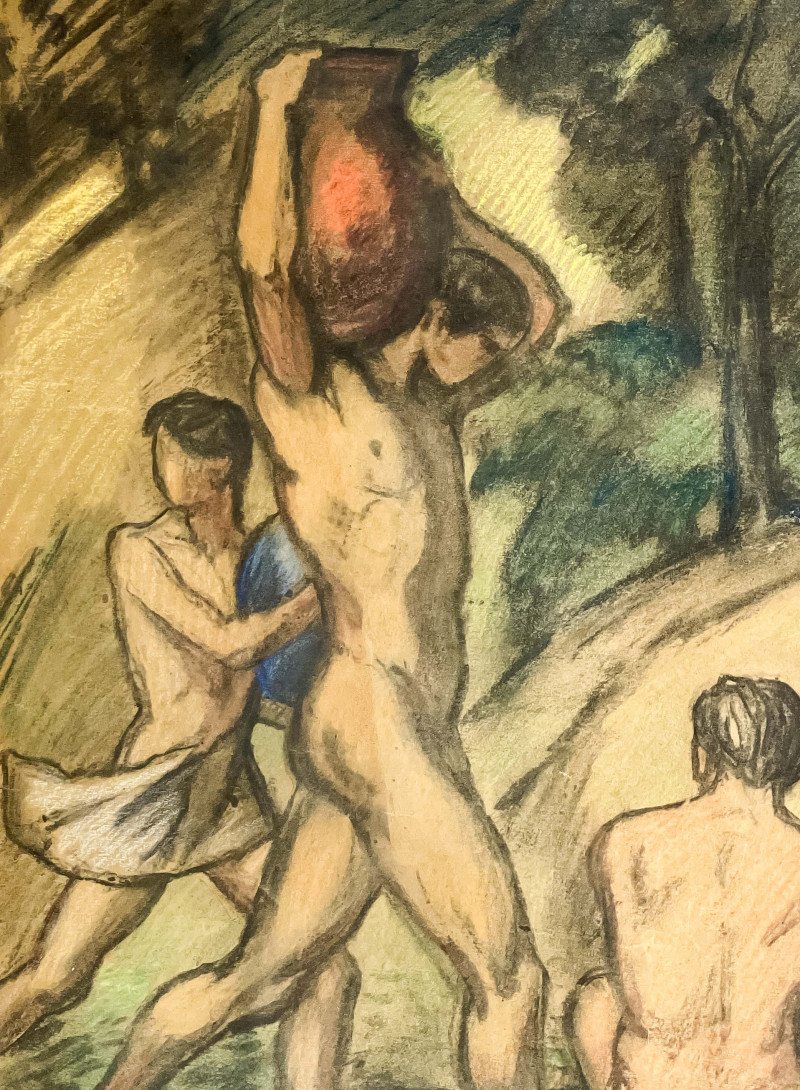 Ludwig von Hofmann - Jünglinge und Pferde vor der Quelle (Youths and Horses by a Spring)