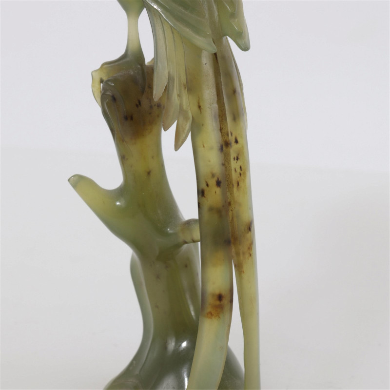 Pair Chinese Carved Hardstone Pheasants