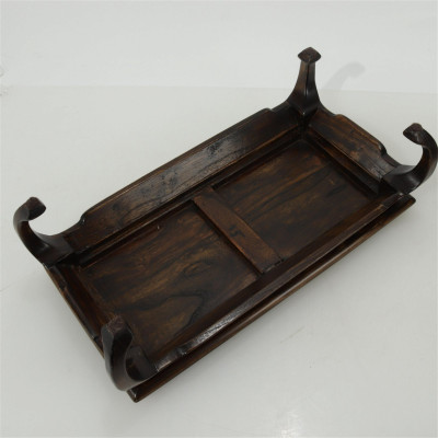 Two Chinese Jichimu Carved Wood Stands