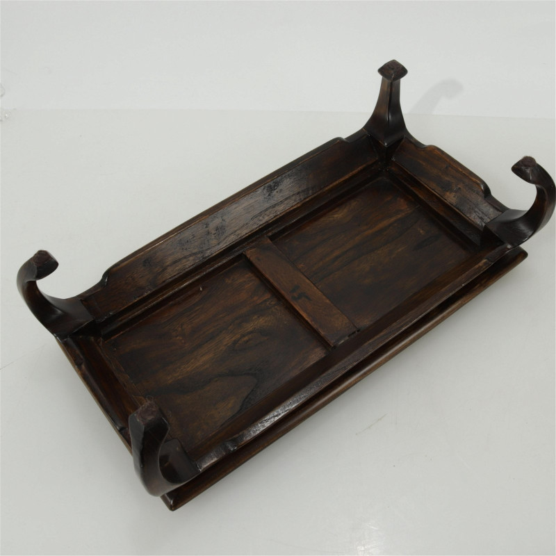 Two Chinese Jichimu Carved Wood Stands