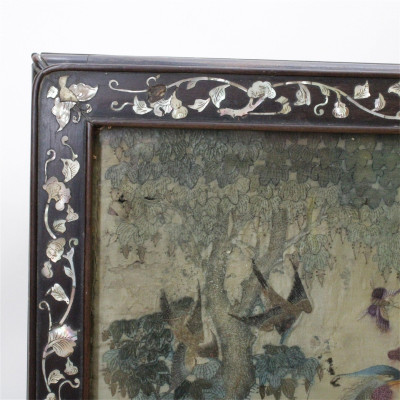 Chinese Carved &amp; Inlaid Table