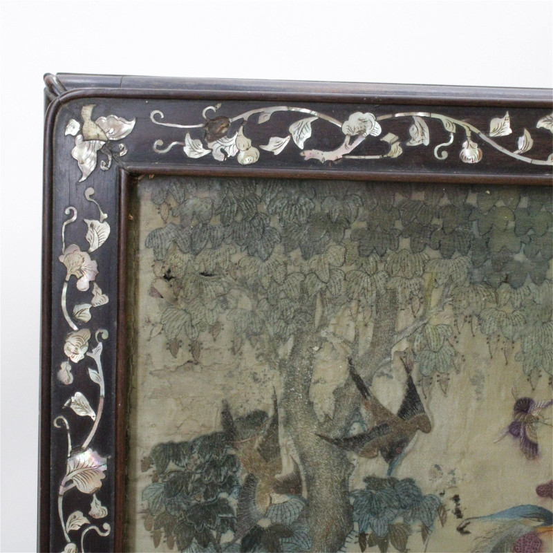 Chinese Carved &amp; Inlaid Table