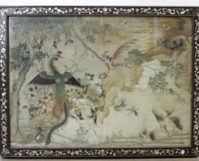 Chinese Carved &amp; Inlaid Table