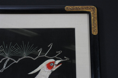 Pair of Pheasant Silk Embroideries