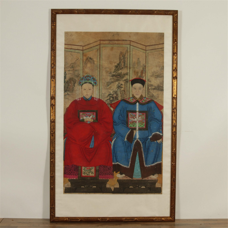 Large Framed Chinese Ancestor Portrait