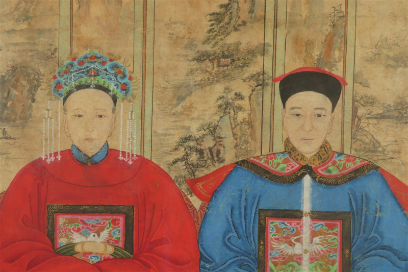 Large Framed Chinese Ancestor Portrait