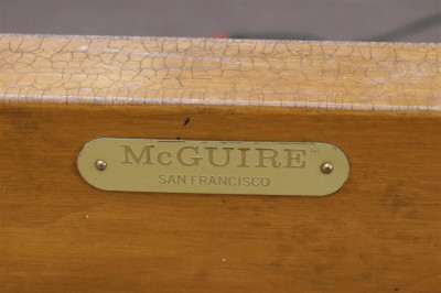 McGuire Oak &amp; Rattan Games Table