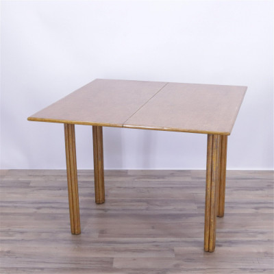 McGuire Oak &amp; Rattan Games Table
