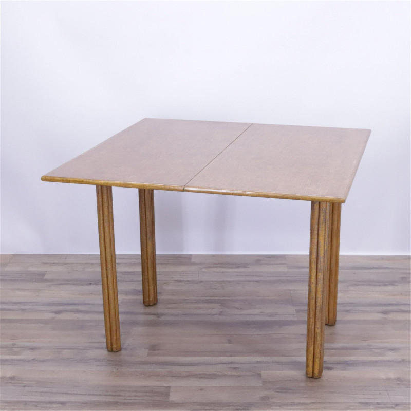 McGuire Oak &amp; Rattan Games Table