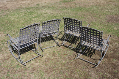 4 Modern Metal Patio Rockers