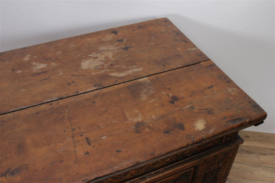 Italian Baroque Walnut Cassone, late 17th C