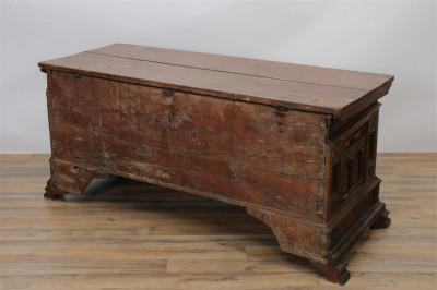 Italian Baroque Walnut Cassone, late 17th C